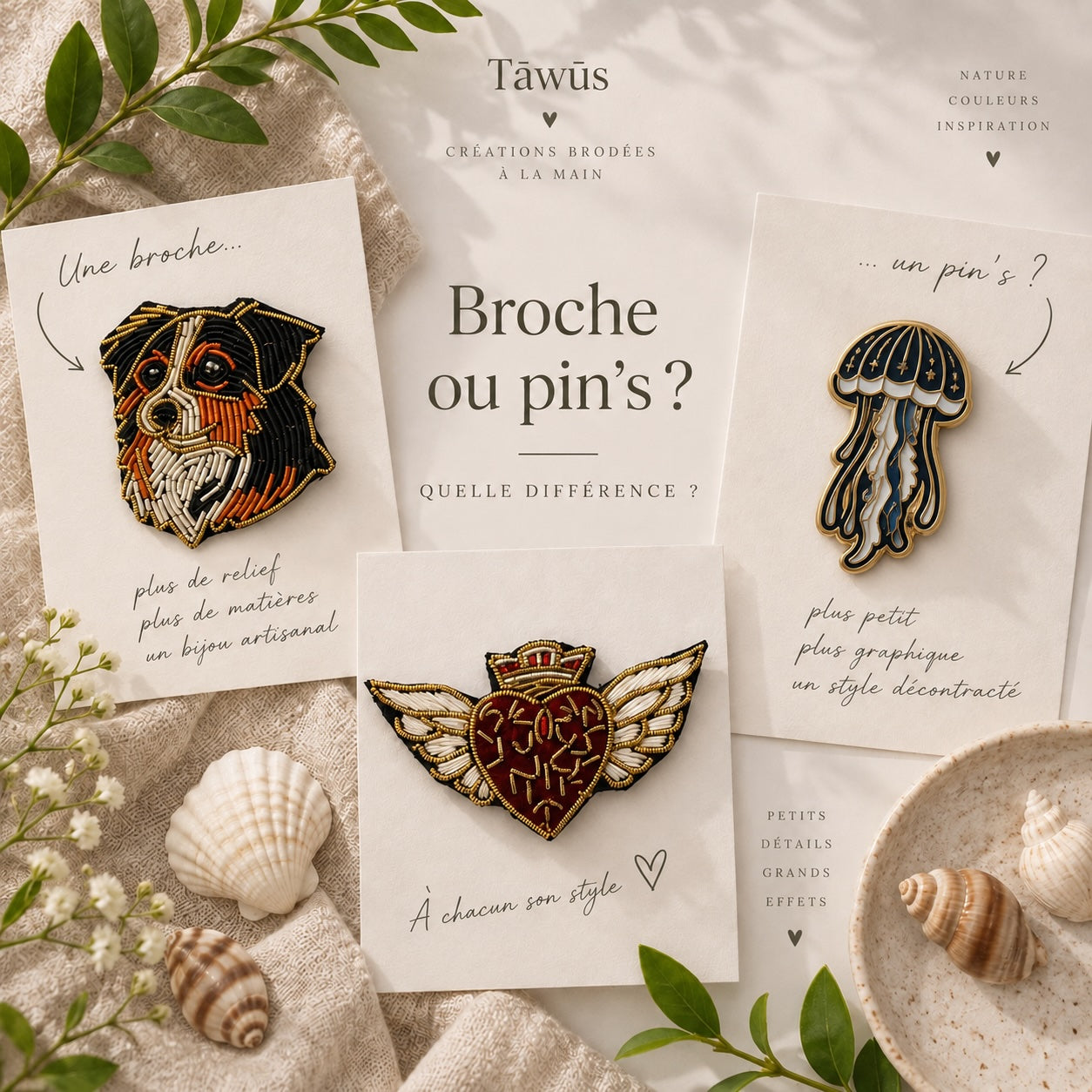 Broche ou pin’s : quelle différence et lequel choisir ?