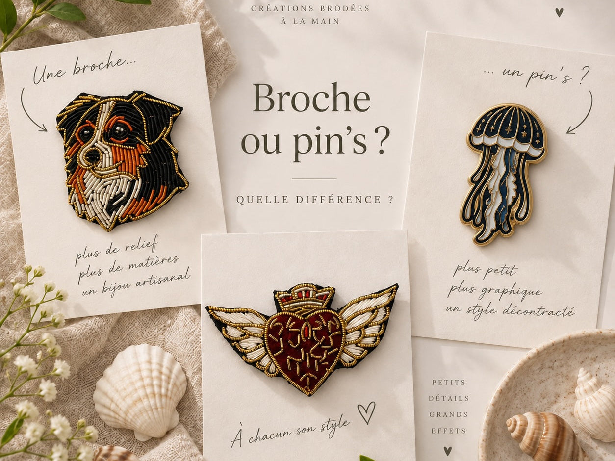 Broche ou pin’s : quelle différence et lequel choisir ?