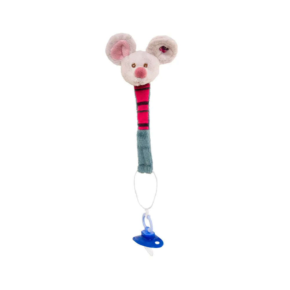 Attache tétine souris peluche Bukowski Design – doudou attache sucette bébé souris cadeau naissance – Tawus