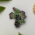 Broche cactus brodée main – bijou artisanal cactus plante désert succulent perles et fils verts – Tawus
