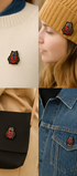 Broche coccinelle brodée à la main portée – accessoire mode coccinelle porte-bonheur nature printemps artisanal unique – Tawus
