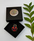 Broche coccinelle fait main dans son écrin – cadeau original bijou coccinelle porte-bonheur nature broderie artisanale – Tawus

