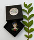 Broche femme fait main dans son écrin – cadeau original bijou portrait féminin broderie artisanale – Tawus