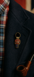 Broche garde royale anglaise brodée à la main portée – accessoire mode british royal artisanal unique – Tawus