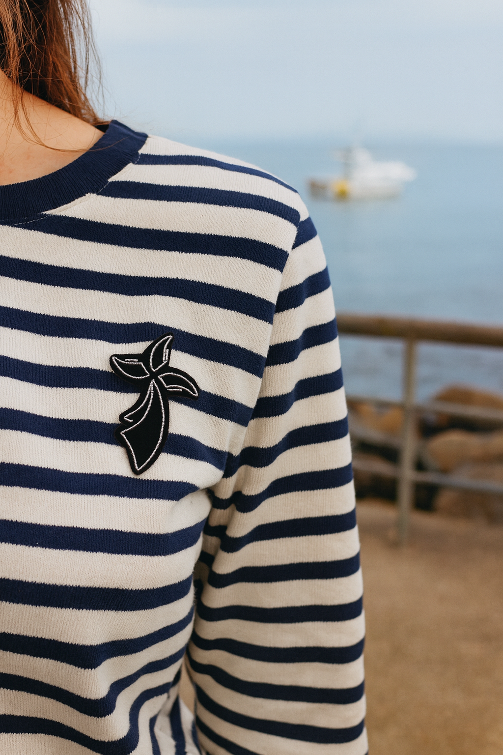 Broche hermine brodée à la main portée – accessoire mode hermine Bretagne celtique artisanal unique cadeau breton – Tawus