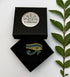 Broche Œil du Pharaon fait main dans son écrin – cadeau original bijou Oudjat Horus Égypte broderie artisanale – Tawus