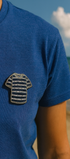 Broche marinière brodée à la main portée – accessoire mode marinière rayures Bretagne marin nautique artisanal unique cadeau original – Tawus
