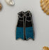 Broche palme plongeur brodée main – bijou artisanal palme plongée snorkeling mer perles et fils colorés – Tawus