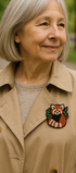 Broche panda roux brodée à la main portée – accessoire mode panda roux firefox animal mignon Asie artisanal unique cadeau original – Tawus
