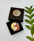 Broche renard & lune fait main dans son écrin – cadeau original bijou renard lune féerique broderie artisanale mystique – Tawus