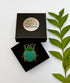 Broche scarabée fait main dans son écrin – cadeau original bijou insecte scarabée broderie artisanale nature – Tawus