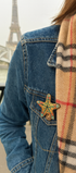Broche étoile de mer brodée à la main portée – accessoire mode animal marin estival artisanal unique – Tawus