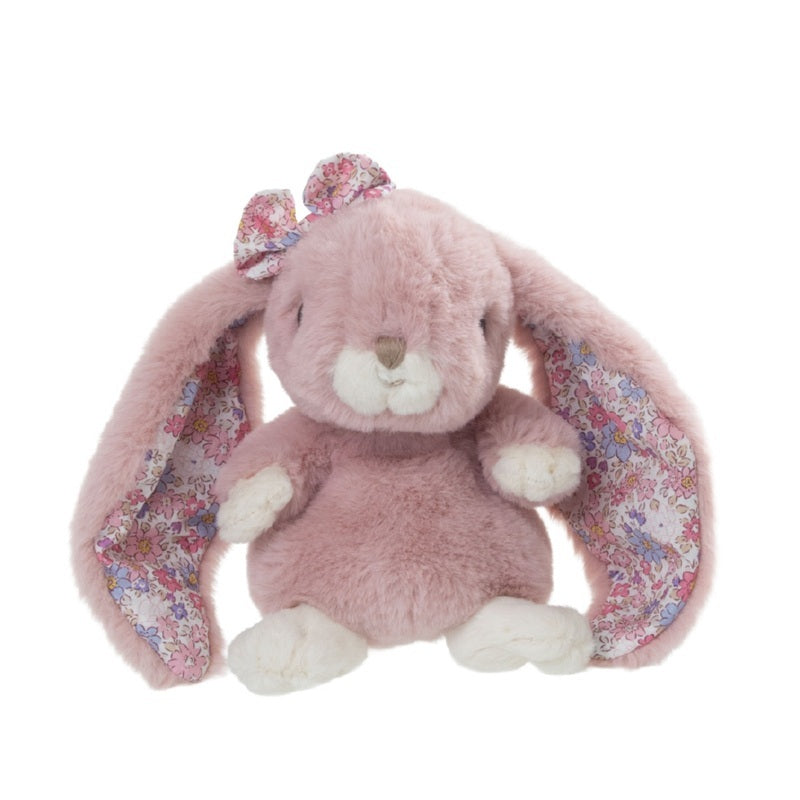 Peluche lapin Kanina Floral rose antique Bukowski Design – doudou bébé lapin floral rose cadeau naissance fille – Tawus