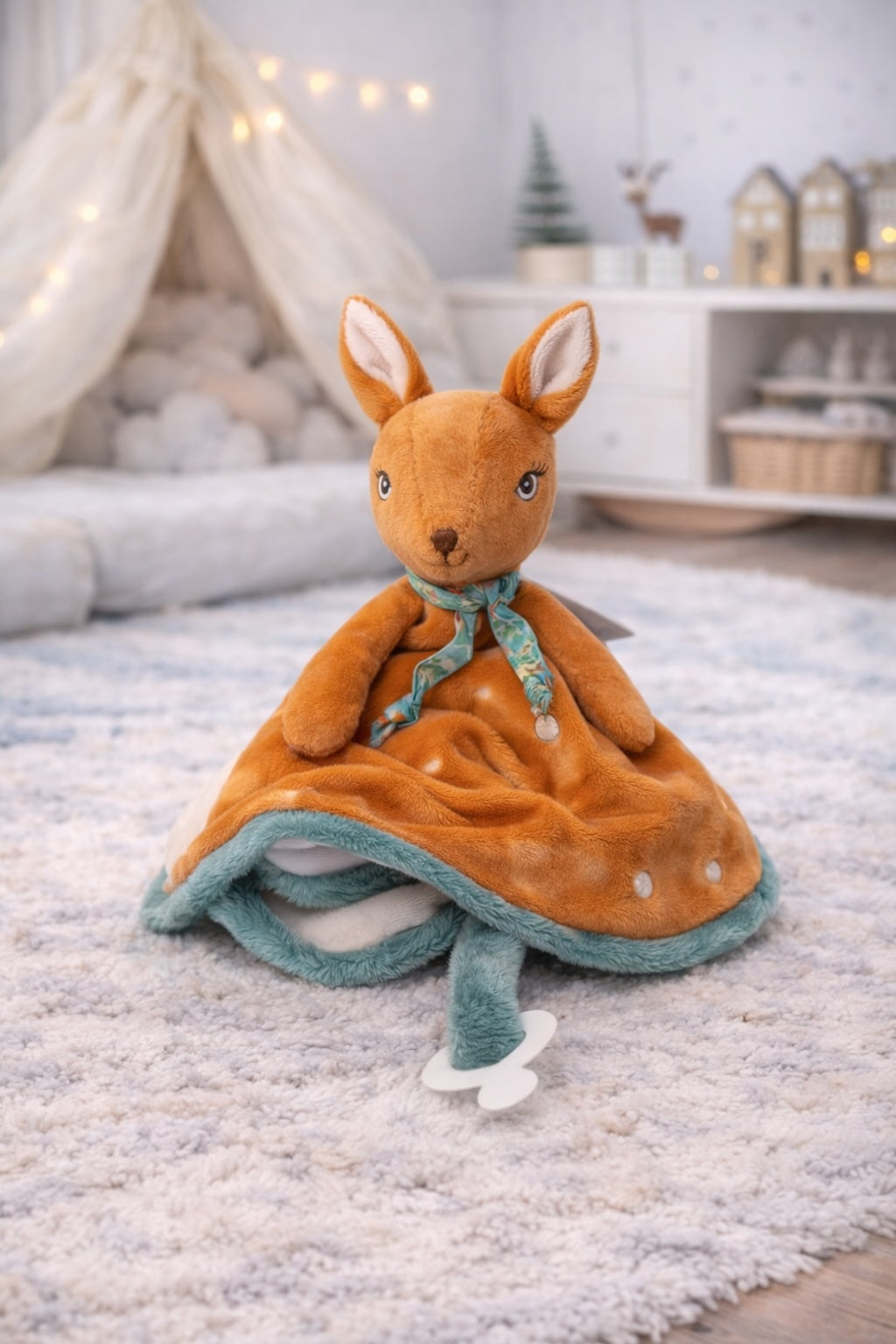 Doudou plat faon Helga Baby Rug Bukowski Design – doudou bébé faon biche cadeau naissance fille original – Tawus