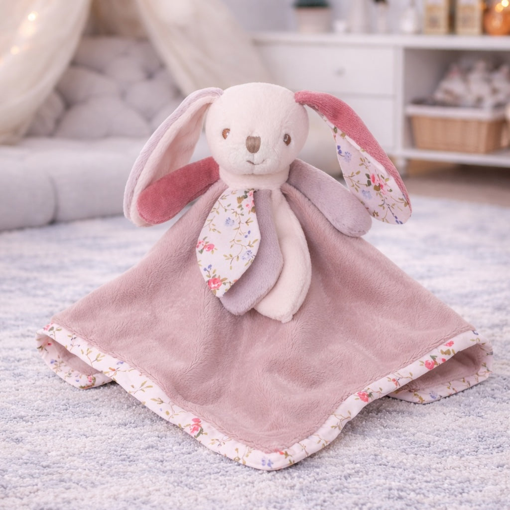 Doudou plat lapin Bibi Baby Rug Bukowski Design – doudou bébé lapin fille cadeau naissance original – Tawus