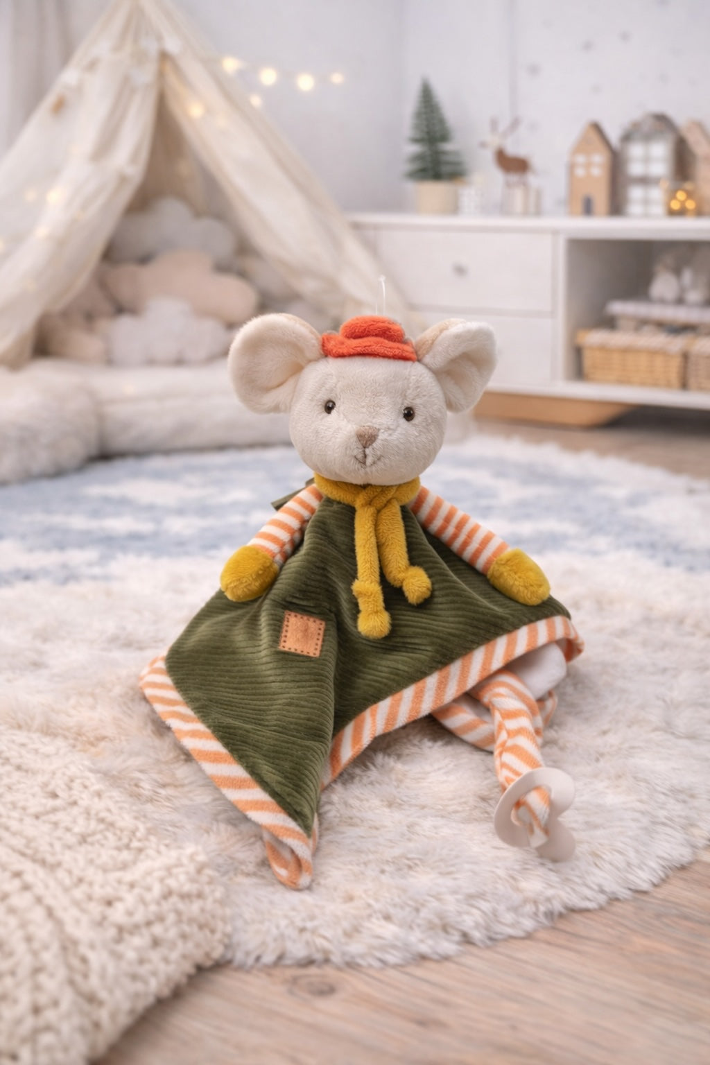 Doudou plat souris Henry Baby Rug Bukowski Design – doudou bébé souris garçon cadeau naissance original – Tawus