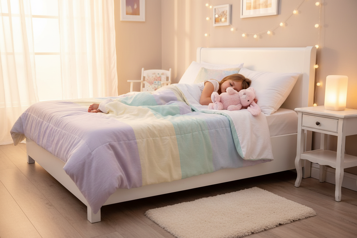 Peluche lapin Kanina Misty Rose  Bukowski Design en situation – doudou bébé doux et rassurant, idéal comme cadeau de naissance – Tawus