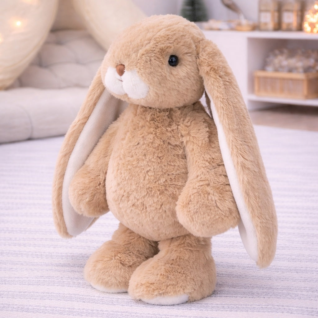 Peluche lapin Friendly Kanini taupe Bukowski Design – doudou bébé lapin naturel doux – Tawus