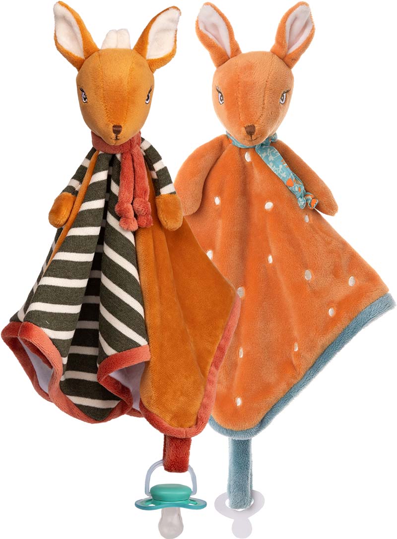 Harald & Helga Baby Rug faon Bukowski Design duo – doudou plat bébé faon cerf biche cadeau naissance original – Tawus