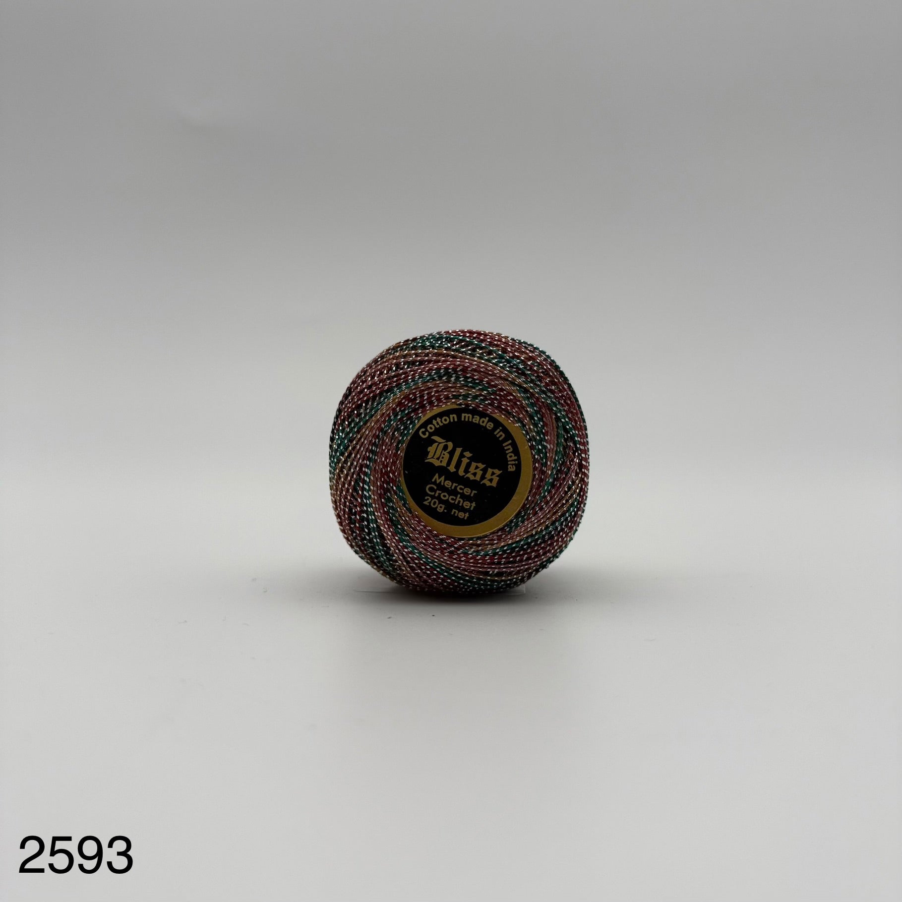 Fils coton bicolore et lurex pour broder ou crocheter 2593