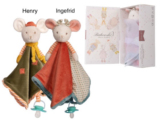 Ingefrid & Henry Baby Rug Bukowski Design en situation – doudou plat bébé souris cadeau naissance jouet enfant – Tawus