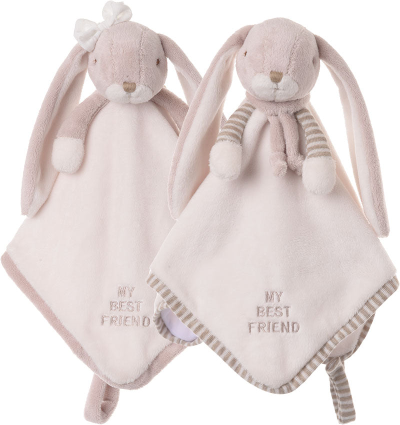 Lucian & Lena Baby Rug lapin Bukowski Design duo – doudou plat bébé lapin cadeau naissance jumeaux original – Tawus