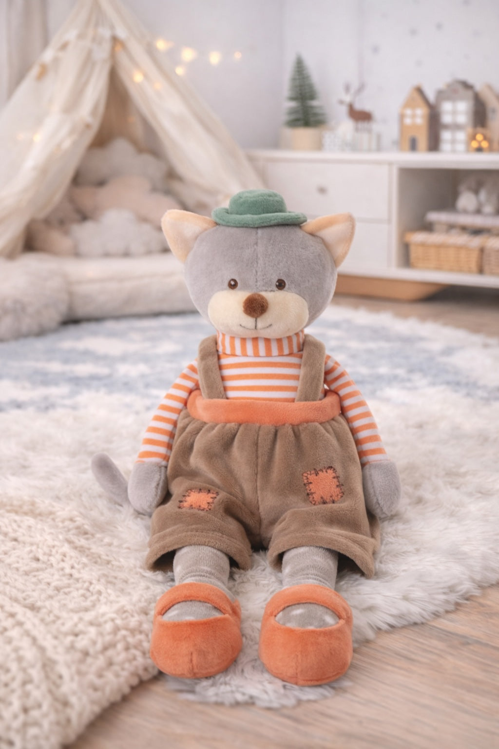 Peluche chat Baby Rémi Bukowski Design – doudou bébé chat cadeau naissance original jouet enfant – Tawus