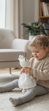 Peluche Girafe Lucy en situation – doudou bébé doux et rassurant, idéal comme cadeau de naissance – Tawus
