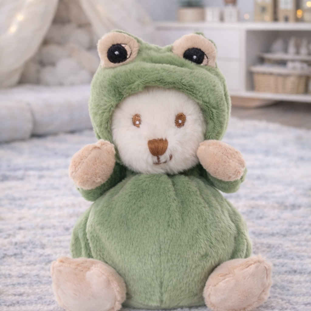 Peluche grenouille Ziggy Bukowski Design – doudou bébé grenouille cadeau naissance original jouet enfant – Tawus