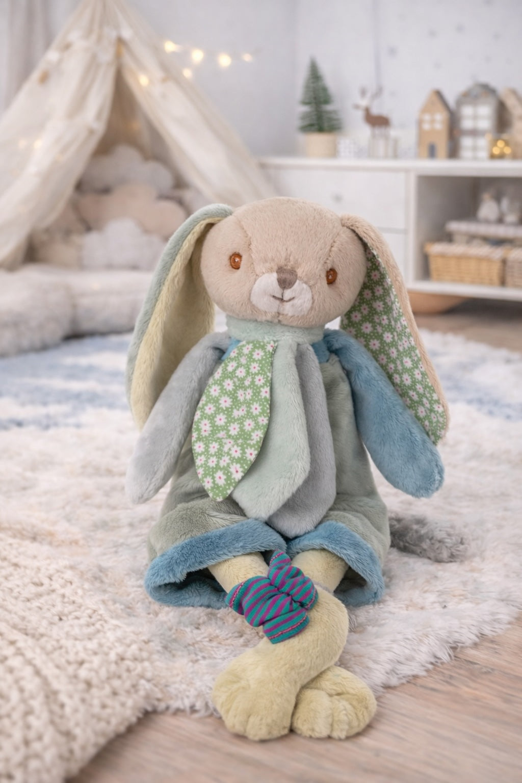 Peluche lapin Benji Bukowski Design – doudou bébé lapin garçon cadeau naissance original jouet enfant – Tawus