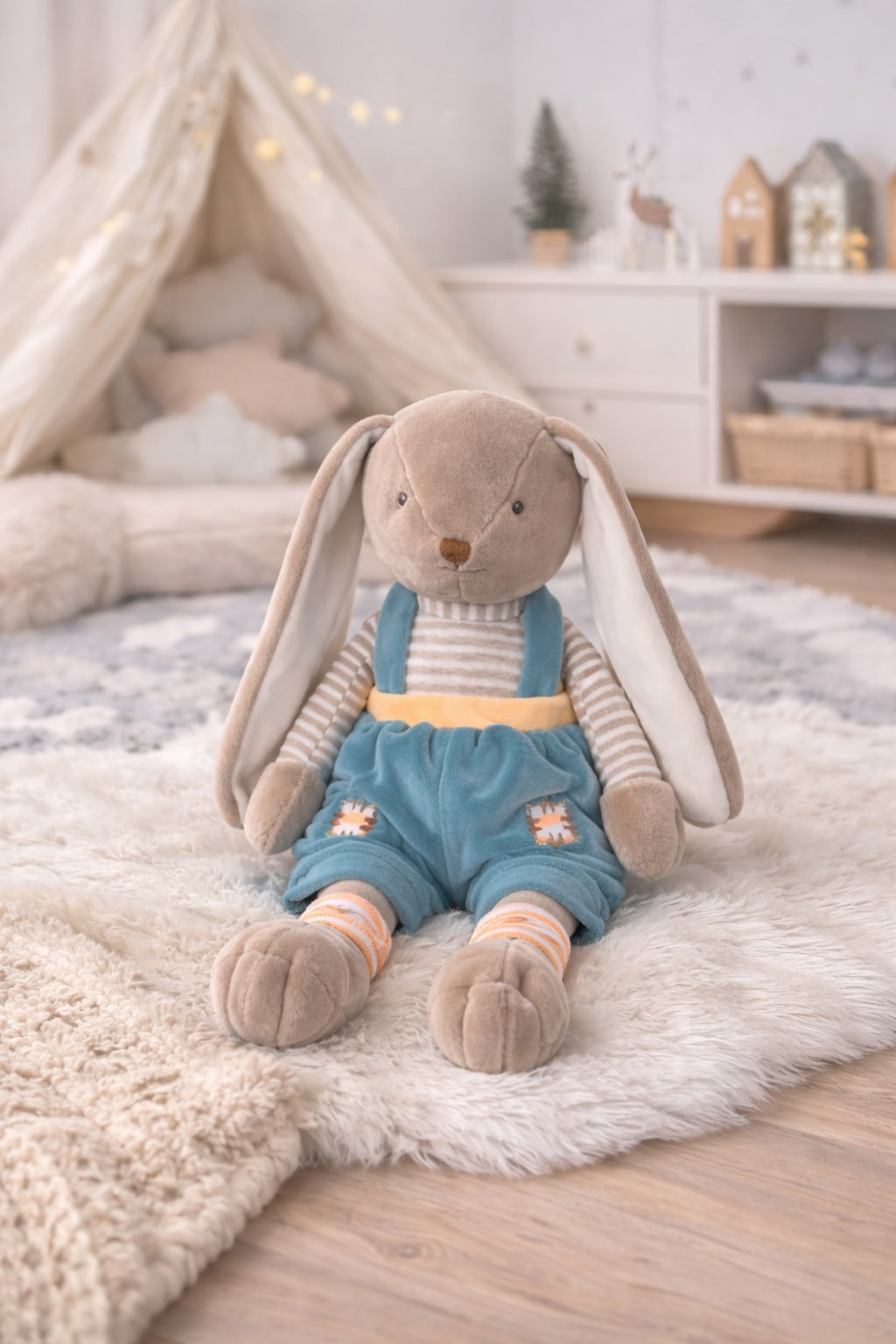 Peluche lapin Bunny Brothers noir Bukowski Design – doudou bébé lapin noir cadeau naissance original – Tawus