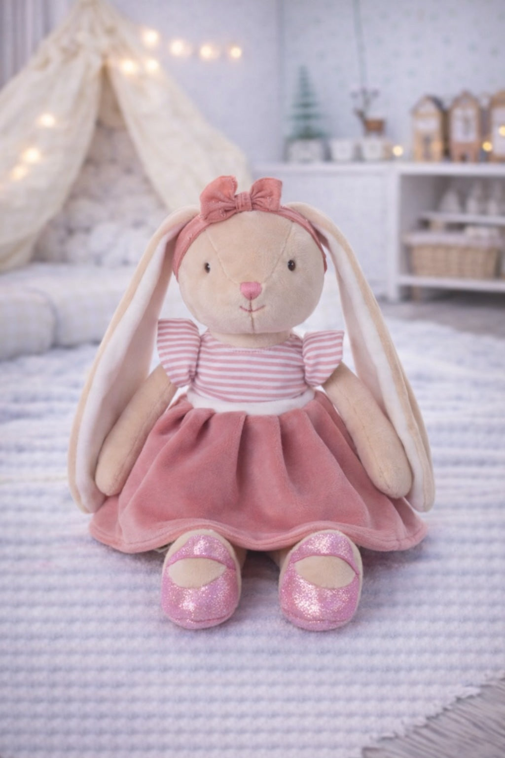 Peluche lapin Bunny Sisters rose foncé Bukowski Design – doudou bébé lapin rose fuchsia cadeau naissance – Tawus