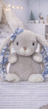 Peluche lapin Kanina Floral gris bleu Bukowski Design – doudou bébé lapin floral cadeau naissance – Tawus