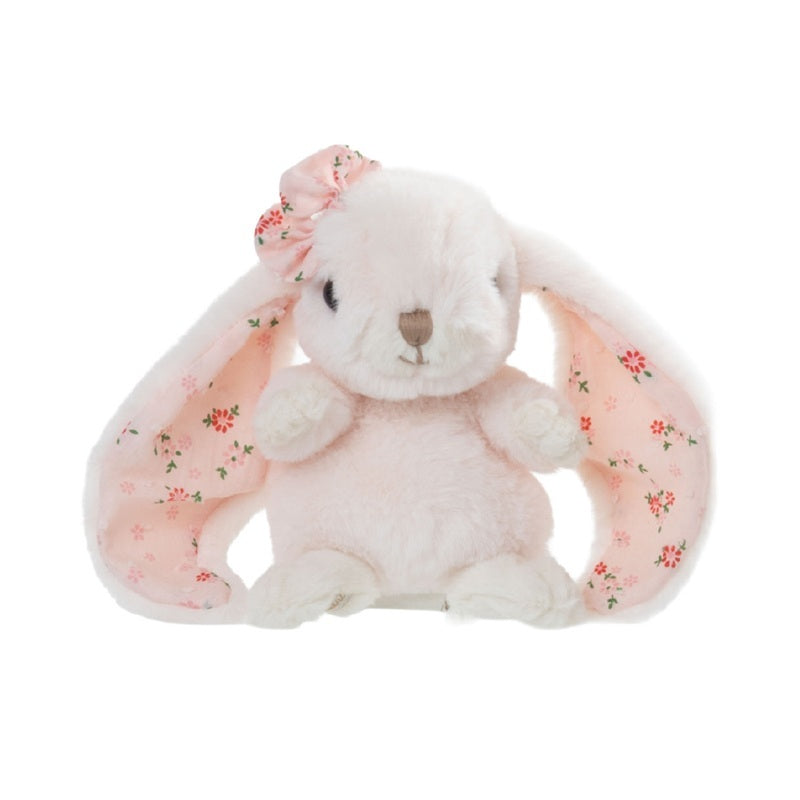Peluche lapin Kanina Floral rose Bukowski Design – doudou bébé lapin floral rose pâle cadeau naissance fille – Tawus