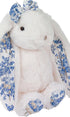 Peluche lapin Sweet Pretty Floral blanc Bukowski Design vue détail – doudou bébé lapin floral blanc jouet enfant – Tawus