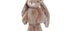 Peluche lapin Sweet Pretty Floral brun Bukowski Design vue détail – doudou bébé lapin floral brun jouet enfant – Tawus