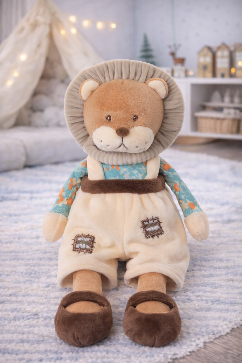 Peluche lion Baby Léo Bukowski Design – doudou bébé lion cadeau naissance original jouet enfant – Tawus