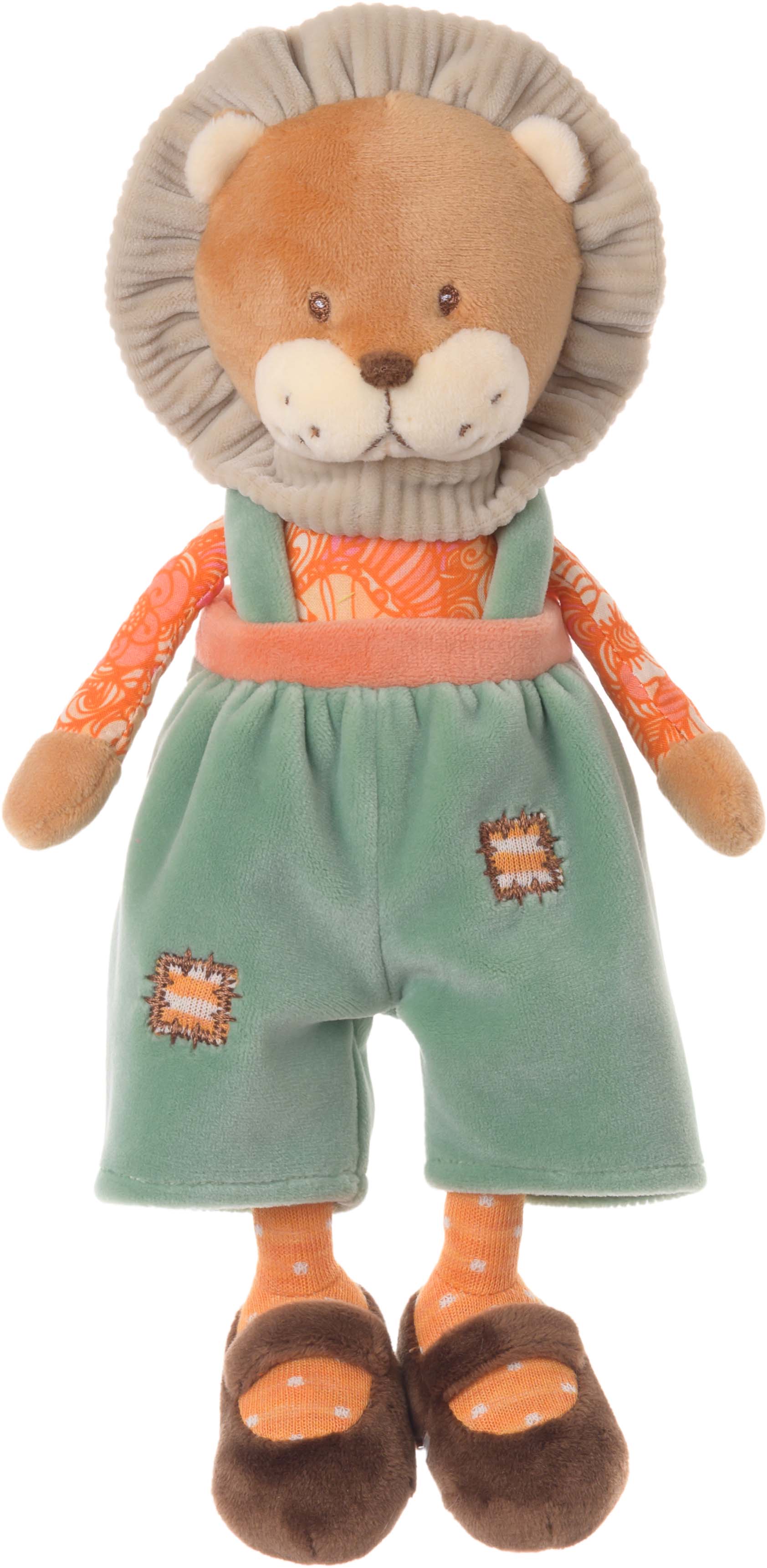Peluche lion Baby Léo Bukowski Design détail – doudou bébé lion cadeau naissance artisanal unique – Tawus