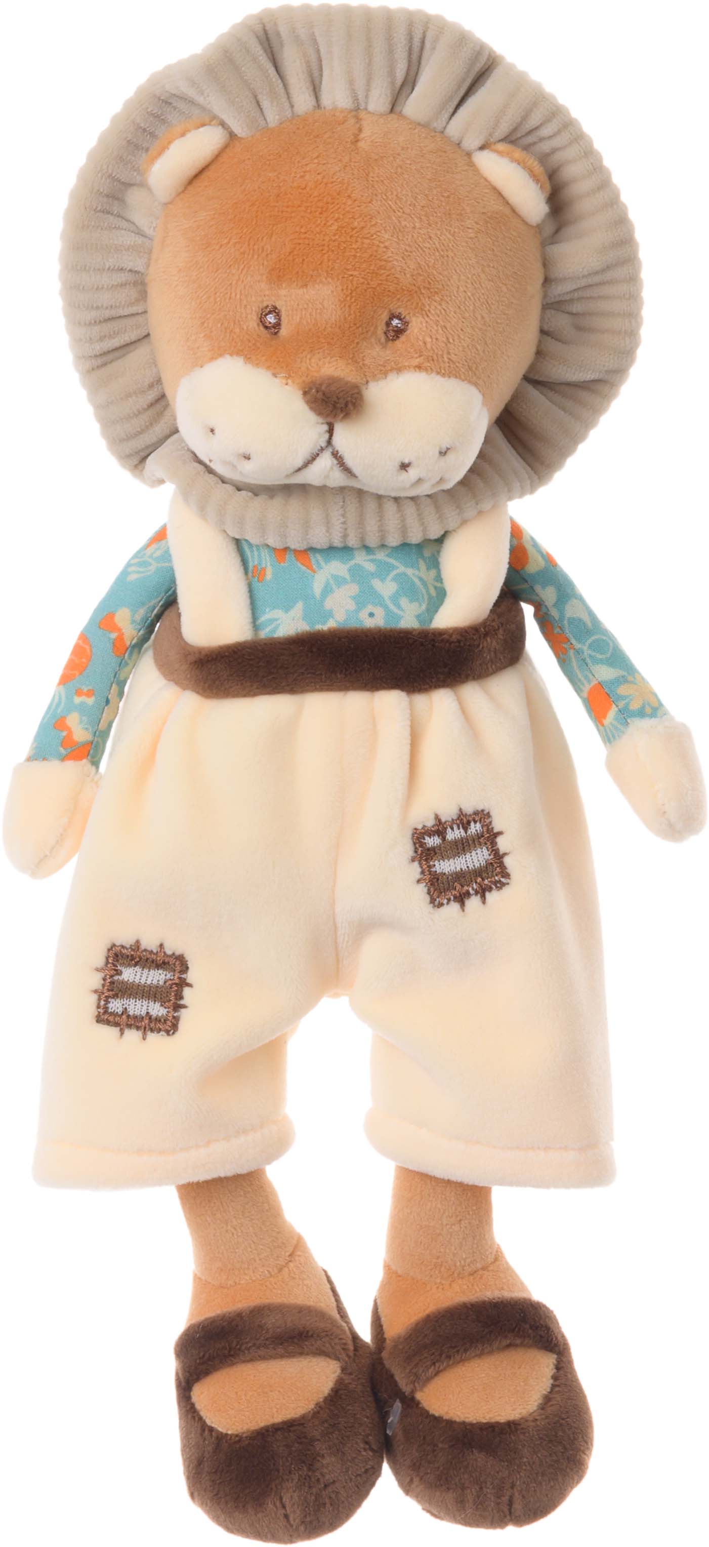 Peluche lion Baby Léo Bukowski Design en situation – doudou bébé lion cadeau naissance enfant – Tawus