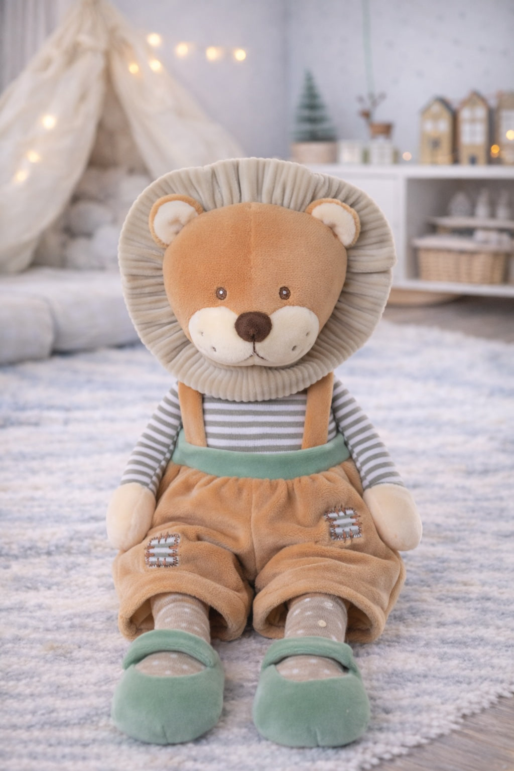 Peluche lion Baby Maël Bukowski Design – doudou bébé lion cadeau naissance original jouet enfant – Tawus