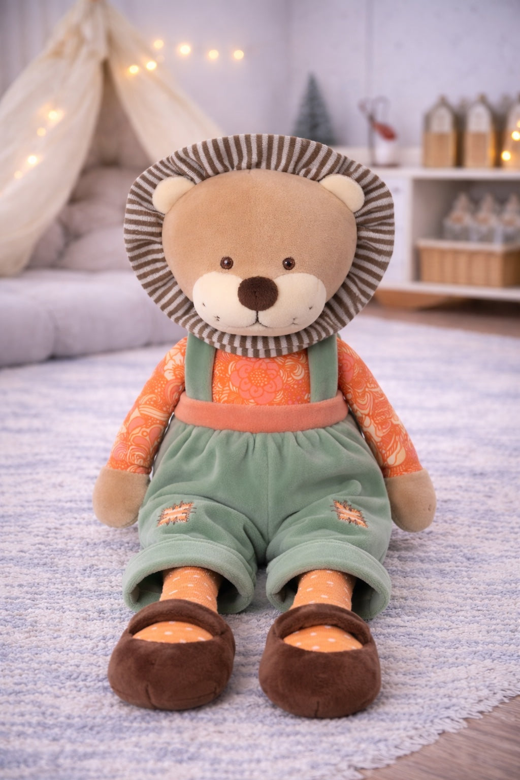 Peluche lion Happy Léo Bukowski Design – grande peluche lion enfant cadeau anniversaire original – Tawus