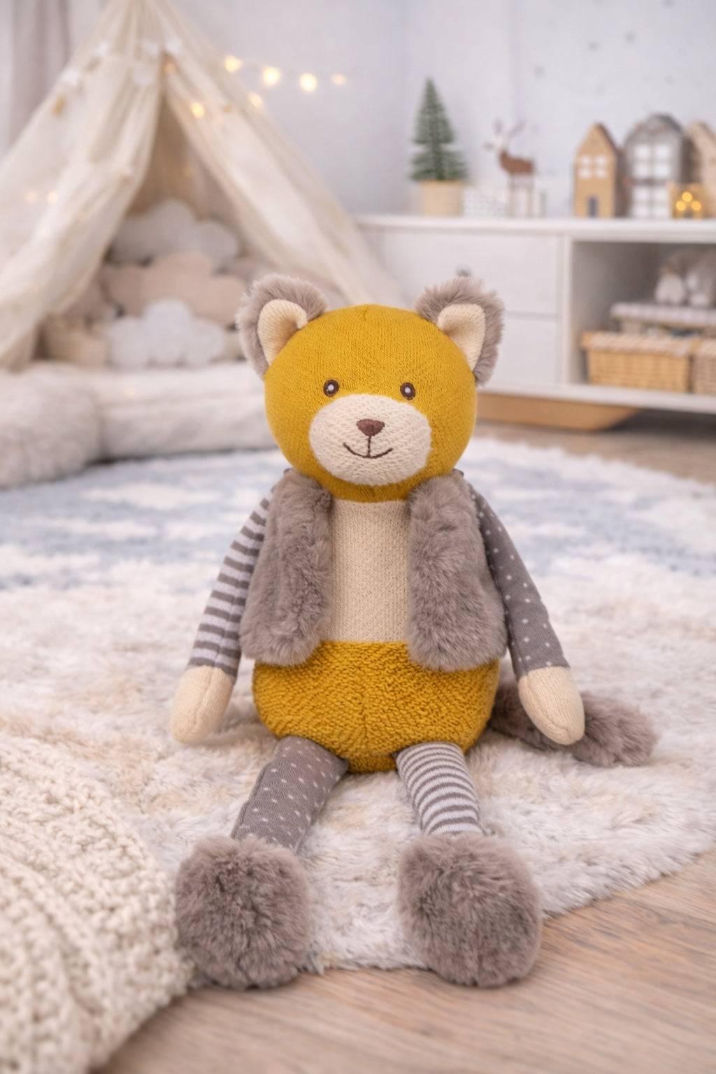 Peluche lion Matthew Bukowski Design – doudou bébé lion cadeau naissance original jouet enfant – Tawus
