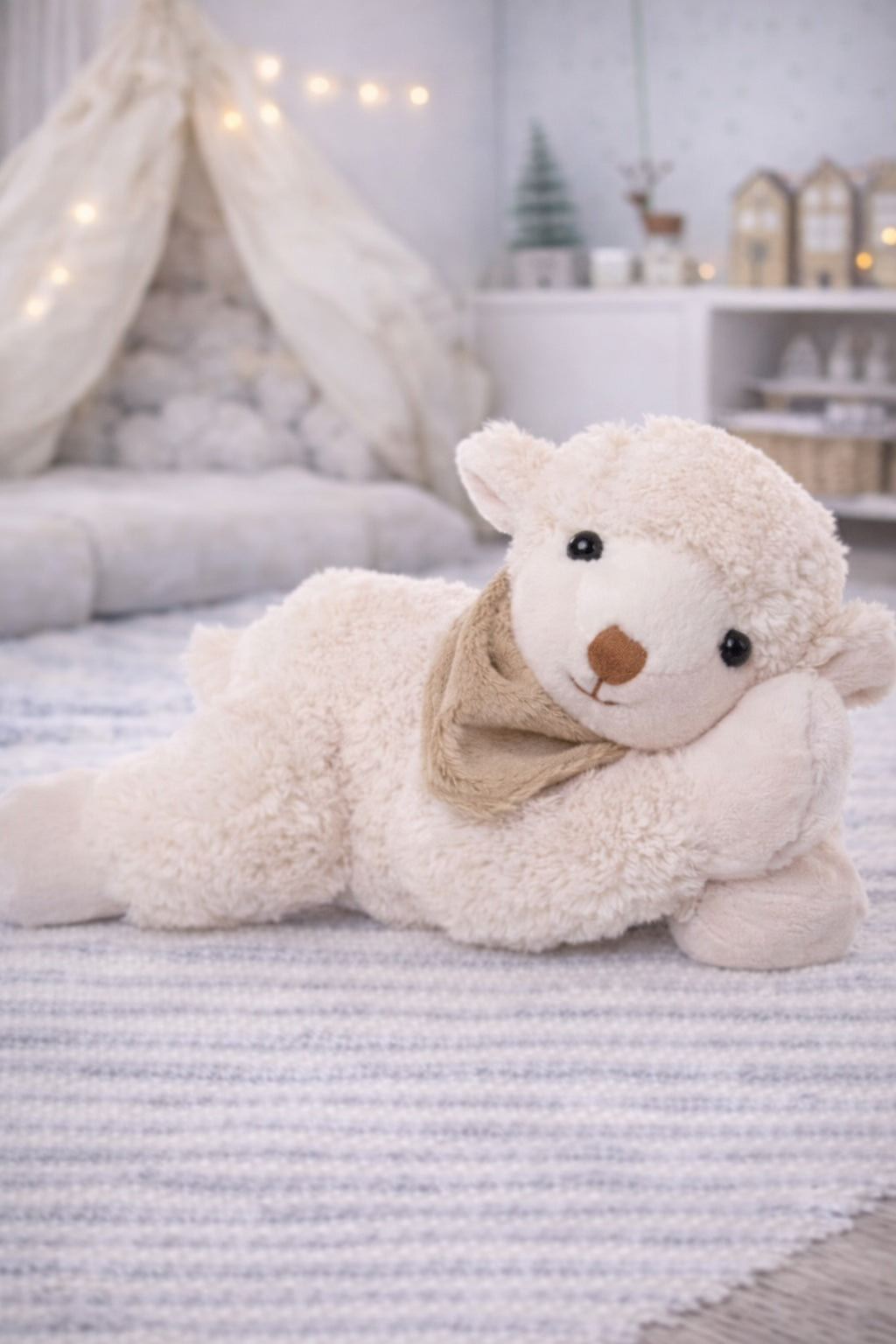 Peluche mouton Lazy Lefty Bukowski Design – doudou bébé mouton blanc cadeau naissance original – Tawus