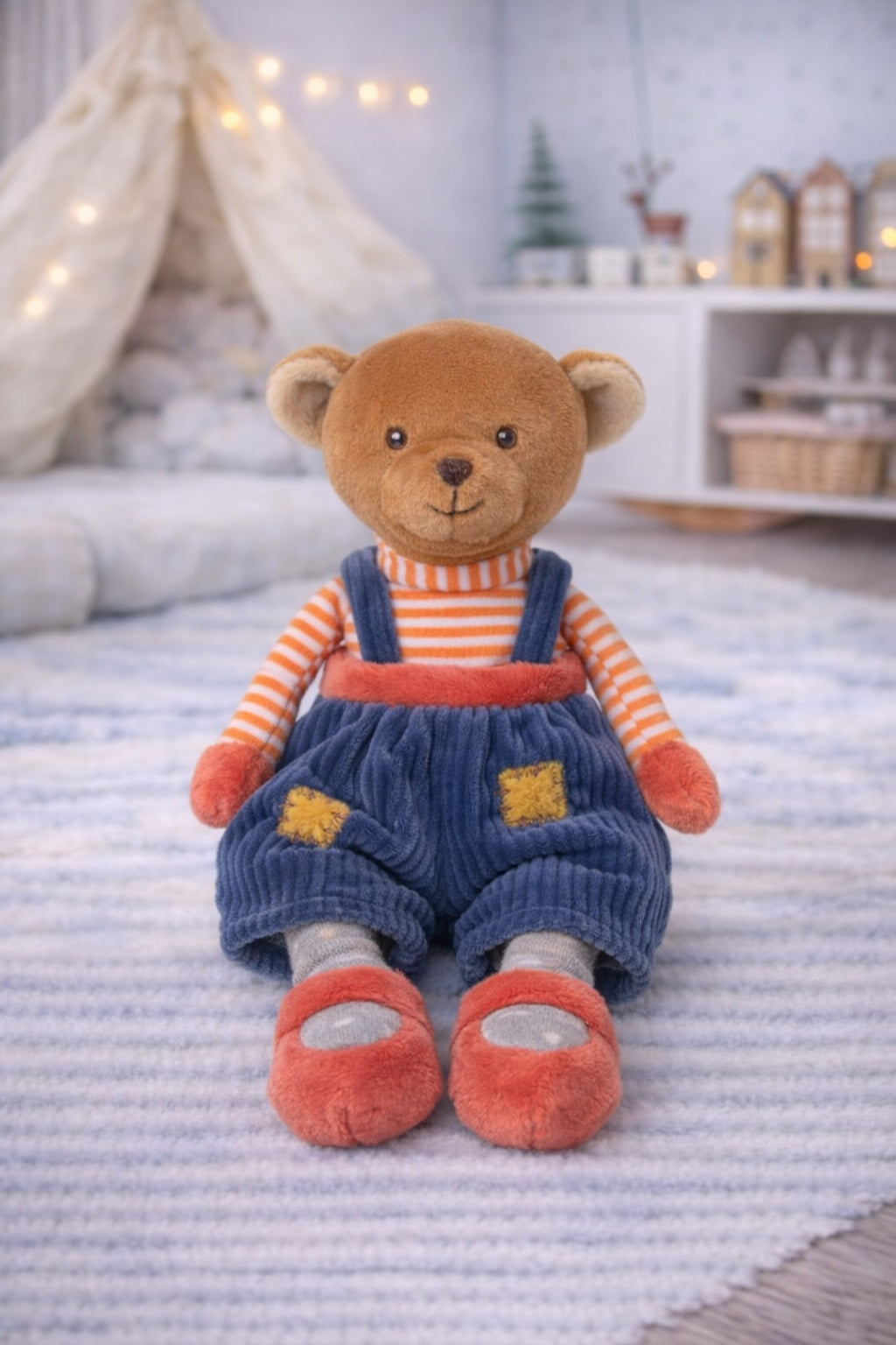 Peluche ours Baby Mavi bleu Bukowski Design – doudou bébé ours bleu cadeau naissance garçon – Tawus