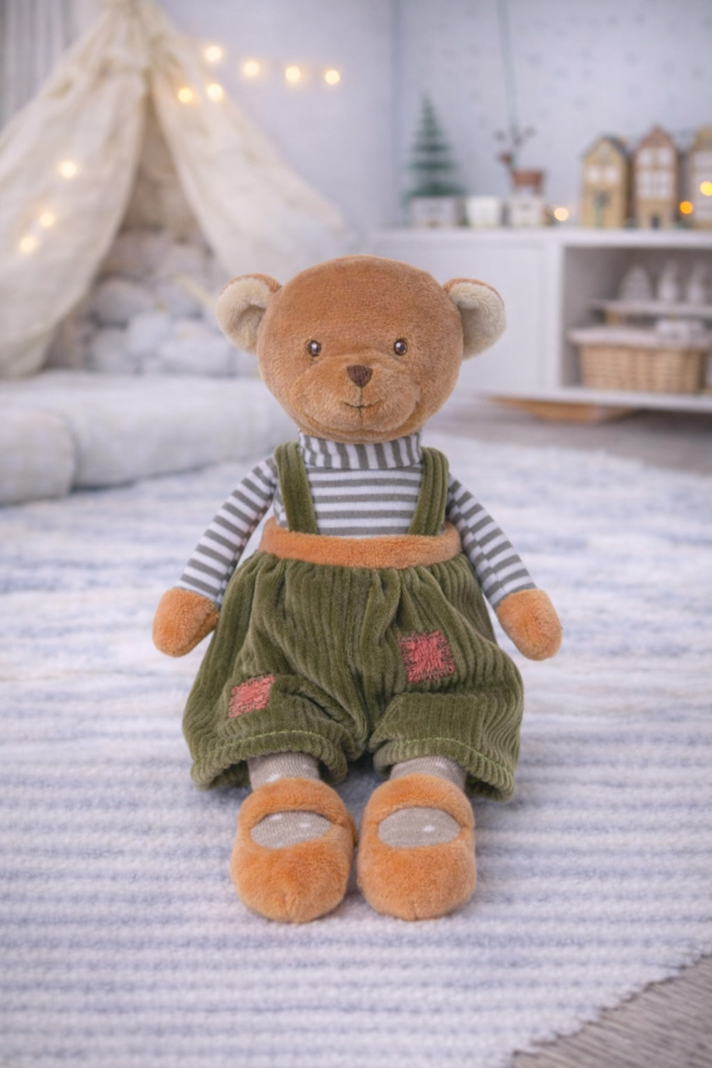 Peluche ours Baby Mavi vert Bukowski Design – doudou bébé ours vert cadeau naissance garçon – Tawus