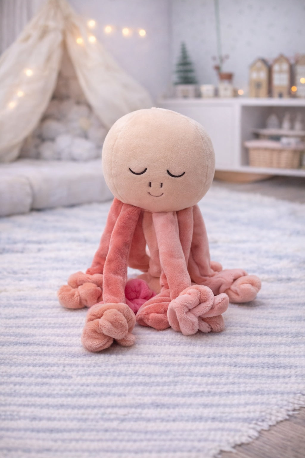 Peluche poulpe Pinky Bukowski Design – doudou bébé pieuvre rose cadeau naissance fille original – Tawus