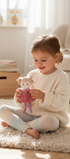 Peluche poupée Bukowski Design en situation – doudou bébé doux et rassurant, idéal comme cadeau de naissance – Tawus