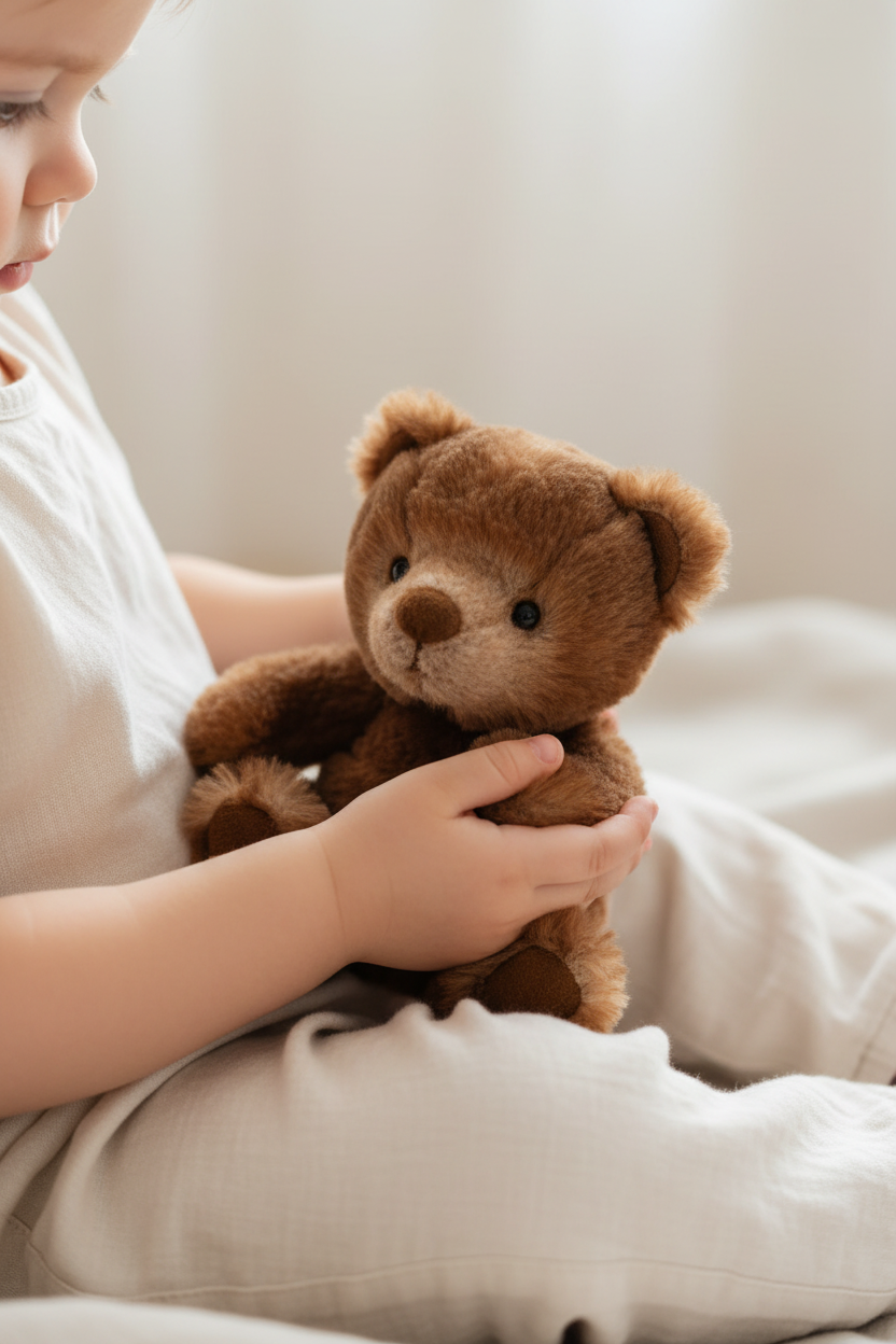 Peluche baby Ranger Bukowski Design en situation – doudou bébé doux et rassurant, idéal comme cadeau de naissance – Tawus