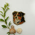Broche Berger Australien brodée à la main, fils cannetilles, 3,5 x 3,5 cm – Tawus