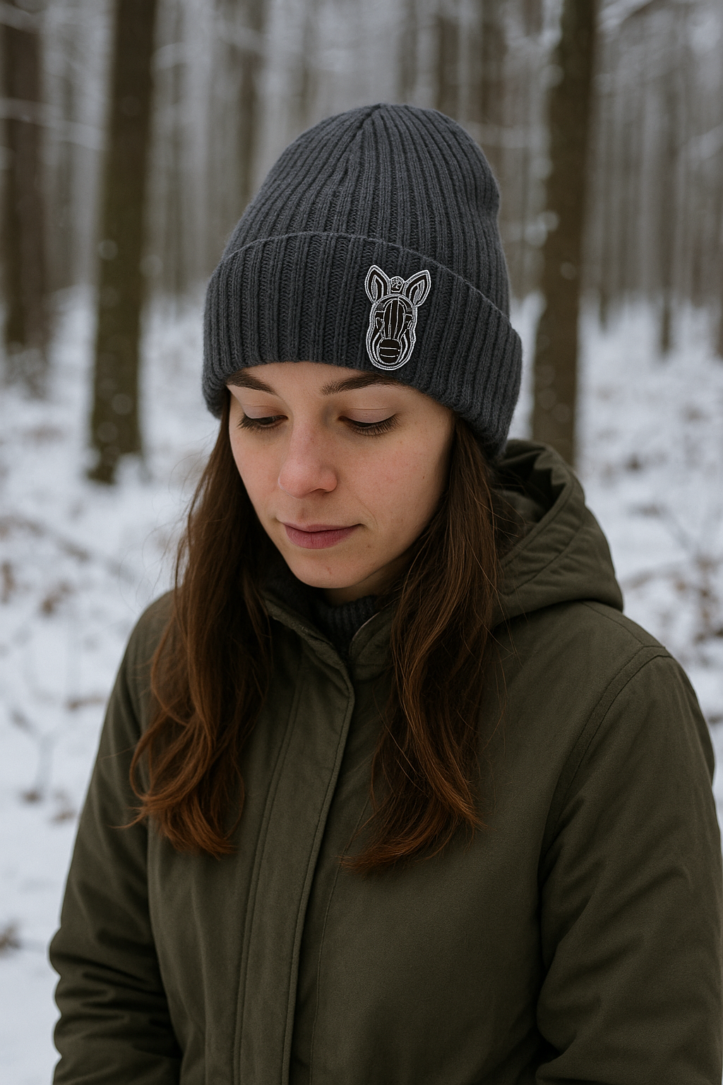 Broche Zèbre brodée à la main